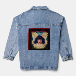 HEUP VROUWEN DENIM JAS  ANGEL CUSTOM NAAM JACKET