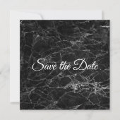 Heup zwarte marmer slaat de datum op save the date (Voorkant)