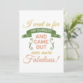 Heupchirurgie Fabulous Recovery (groen) Kaart (Staand voorkant)