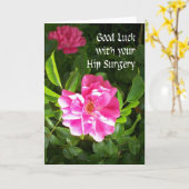 Heupchirurgie Good Luck Kaart (Gele Bloem)