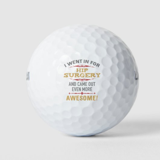 Heupchirurgie herstel Humor Golfballen (Voorkant)
