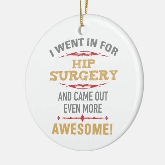 Heupchirurgie herstel Humor Keramisch Ornament (Links)
