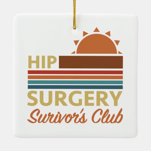 Heupchirurgie herstel Humor Keramisch Ornament (Achterkant)