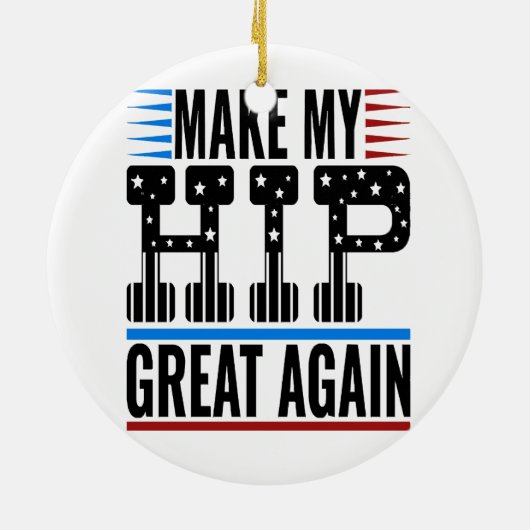 Heupchirurgie Keramisch Ornament (Achterkant)