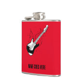 Heupfles met gitaar - pas de naam aan (Links)