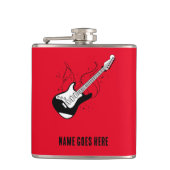 Heupfles met gitaar - pas de naam aan (Voorkant)