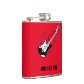 Heupfles met gitaar - pas de naam aan (Rechts)