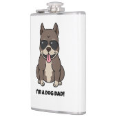 Heupflesje met Vinyl Omhulzing - Hond papa! Heupfles (Links)