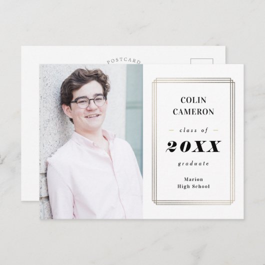 Heupgrens Afstuderen Aankondiging Briefkaart (Voorkant / Achterkant)