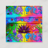 heupgroovy 70 kleuren horizontaal vierkante visitekaartje (Voorkant)