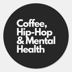 Heuphop en Geestelijke Gezondheid Koffie Heuphop e Ronde Sticker