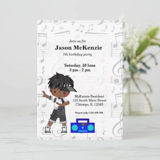 Heuphopjongen Kaart (Staand voorkant)