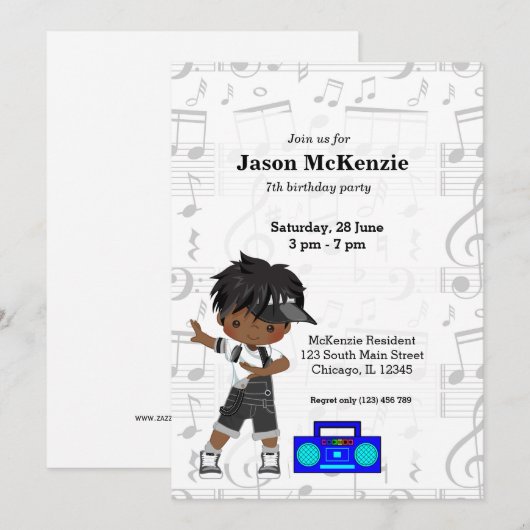 Heuphopjongen Kaart (Voorkant / Achterkant)