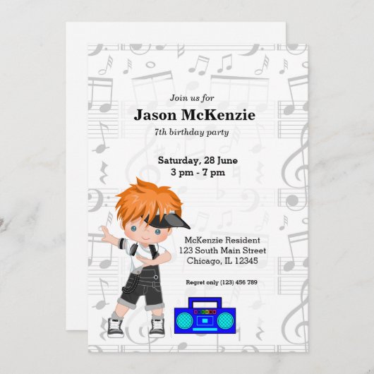 Heuphopjongen Kaart (Voorkant / Achterkant)