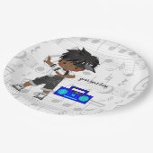 Heuphopjongen Papieren Bordje (Gekanteld)