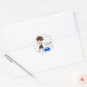 Heuphopjongen Ronde Sticker (Envelop)