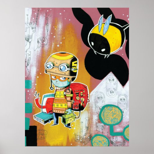 Heupjongen afdrukken/Poster Poster (Voorkant)