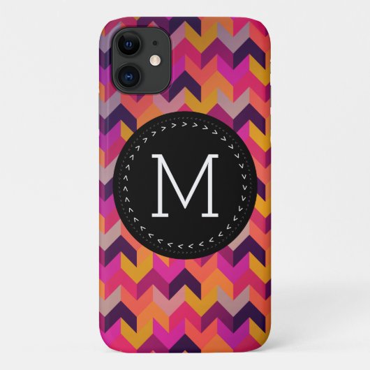 Heupkleurig geometrisch patroon Gepersonaliseerd m Case-Mate iPhone Case (Achterkant)