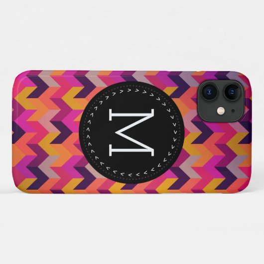 Heupkleurig geometrisch patroon Gepersonaliseerd m Case-Mate iPhone Case (Achterkant (horizontaal))