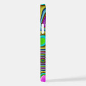 Heupkleurig retrocdair 3D vloeibaar kunstpatroon iPhone Hoesje (Rechterkant)