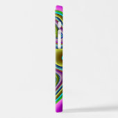 Heupkleurig retrocdair 3D vloeibaar kunstpatroon iPhone Hoesje (Linkerkant)