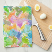 Heupkleurig trillend zomerschilderpatroon theedoek (Quarter Fold)