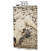 Heupkolf met buffelschedel heupfles (Links)