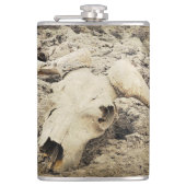 Heupkolf met buffelschedel heupfles (Voorkant)