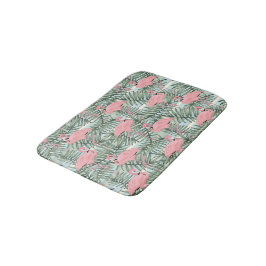 Heuproze flamingoes palm Leafs Art Pattern Badmat