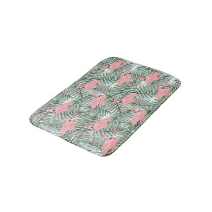 Heuproze flamingoes palm Leafs Art Pattern Badmat