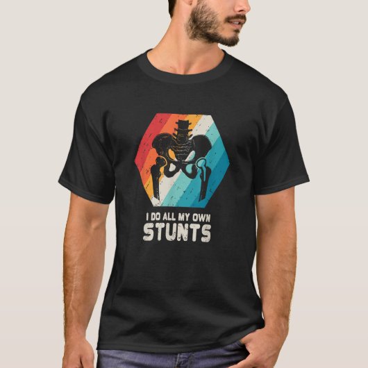 Heupvervanging Gebroken Heupoperatie Grappig Cadea T-shirt (Voorkant)