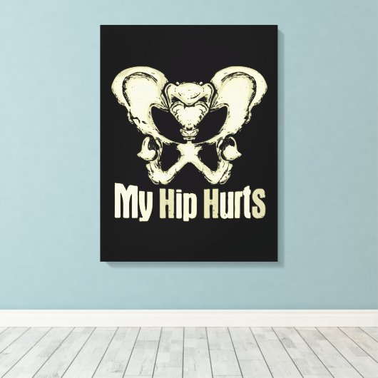 Heupvervanging Herstel Gift Nieuwe gewrichtschirur Canvas Afdruk (Insitu (Houten vloer))