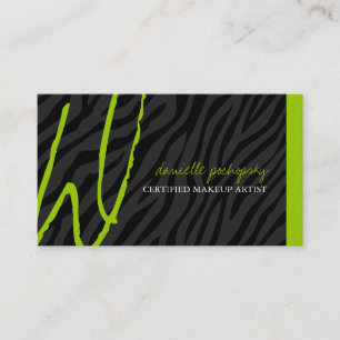 Heupzebra Afdrukmonogram Visitekaartjes