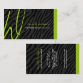 Heupzebra Afdrukmonogram Visitekaartjes (Voorkant / Achterkant)