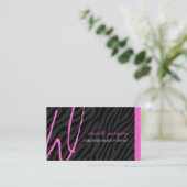 Heupzebra Afdrukmonogram Visitekaartjes (Staand voorkant)