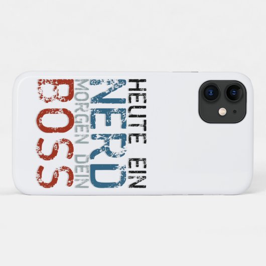 Heute ein Nerd, morgen dein Boss Case-Mate iPhone Case (Achterkant (horizontaal))