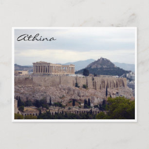 heuvel van de Acropolis Athína Briefkaart