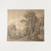 heuvelachtig landschap Georg Heinrich Busse Wandkleed (Voorkant (horizontaal))