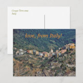 "HEUVELACHTIGE ITALIAANSE DORPEN / HET CINQUE TERR BRIEFKAART (Voorkant / Achterkant)