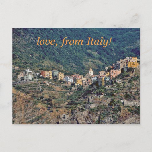 "HEUVELACHTIGE ITALIAANSE DORPEN / HET CINQUE TERR BRIEFKAART (Voorkant)