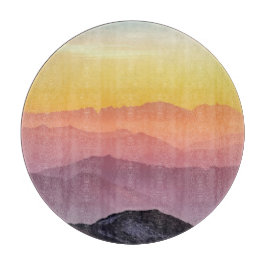 Heuvellandschap Regenboogkleuren Snijplank