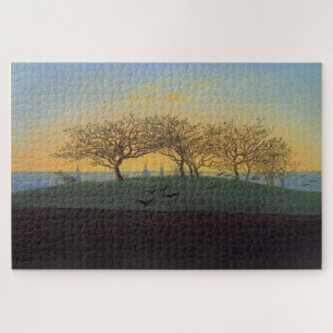 Heuvels en geploegde velden in de buurt van Dresde Legpuzzel
