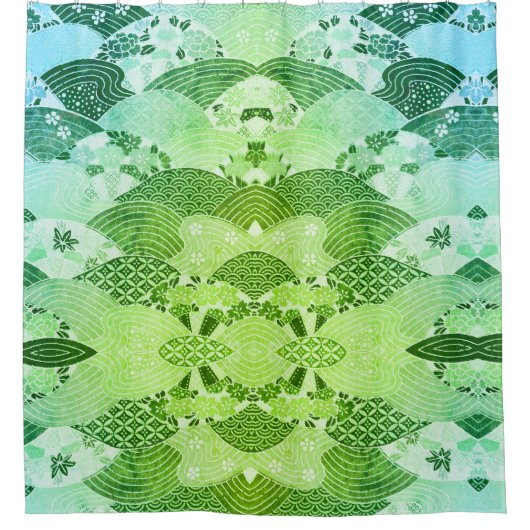 heuvels en rivieren douchegordijn (Voorkant)