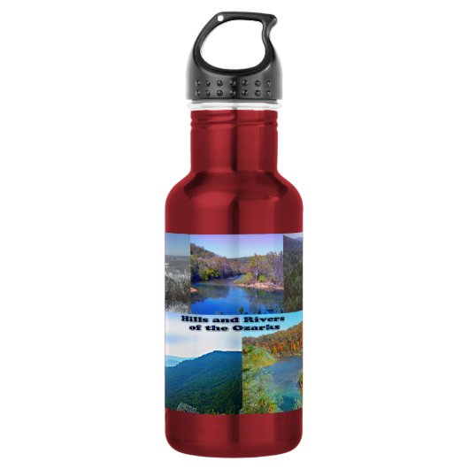 Heuvels en Rivieren van de Ozarks Waterfles (Voorkant)