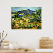 Heuvels in de Franse Provence - Paul Cezanne Poster (Keuken)