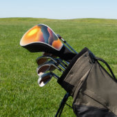 Heuvels met gloeiende zonsondergang golfheadcover (Insitu)