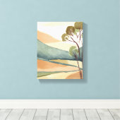 Heuvels van Beige | Natuurlandschapsschilderkunst Canvas Afdruk (Insitu (Houten vloer))