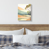 Heuvels van Beige | Natuurlandschapsschilderkunst Canvas Afdruk (Insitu (Slaapkamer))
