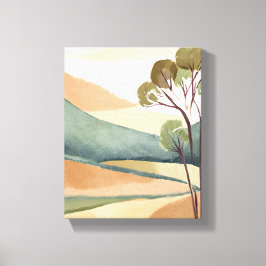 Heuvels van Beige | Natuurlijke Landschapsschilder Canvas Afdruk