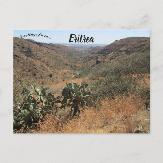 Heuvels van Eritrea Briefkaart (Voorkant)